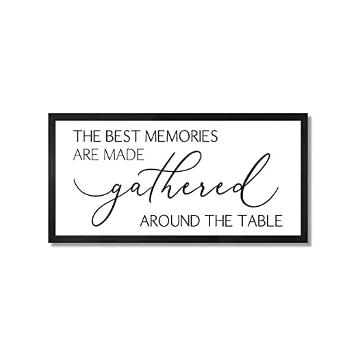 Dining room decor-wall sign-the best memories are made gathered around the table-dining room decor