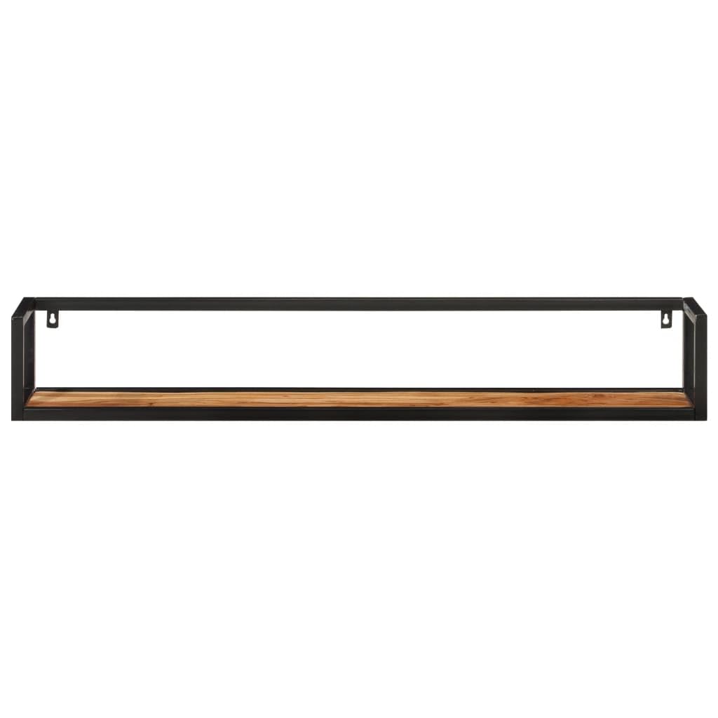 Generisch Wandregale 2 STK. 110x17x17 cm Massivholz Akazie und Eisen,Möbel,Regalsysteme,Wandregale-353794