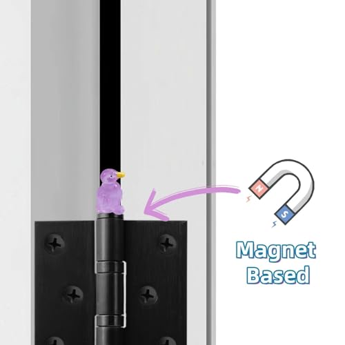 6Pcs Magnetic Chick Hinge Heads Decorative Topper - Night Glow Cute Magnetic Hinge Heads Figurines?6 Colors of Chicks Figurines Ornament and Fun Magnetic Hinge Toppers