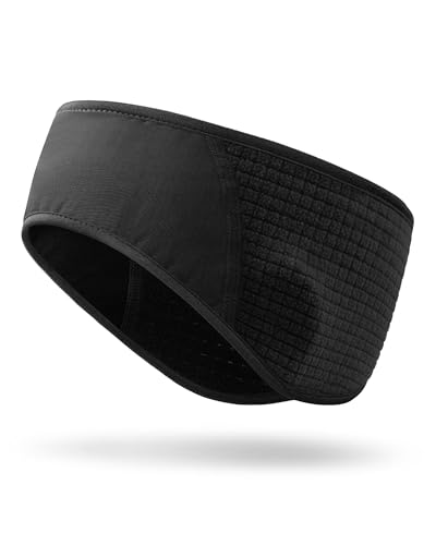 Onwander Winter Sport Headband for Running Cycling Windproof Fleece Thermal Ear Warmers for Men Women Moisture Wicking Lightweight Headband Under Helmet