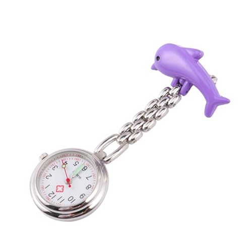 Holibanna 1pièce Montre De Poche Noctilucente pour Et Médecins Montre Créative avec Design De Dauphin Accessoire Pratique Et Stable pour Vêtements De...