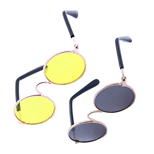 ifundom Pet Sunglasses Spoof Dog Cat Glasses Funny Party Props Lightweight Metal Plastic Creative Frames