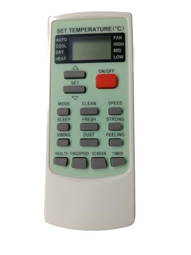 Image of Sanavya Compatible with Voltas AC Remote Original YKR-H /002E Model Suitable for 1 | 1.5 | 2 ton45 Model - Match Exactly to Replicate Genuine Remote Function Voltas Remote 45 YKR-H /002E