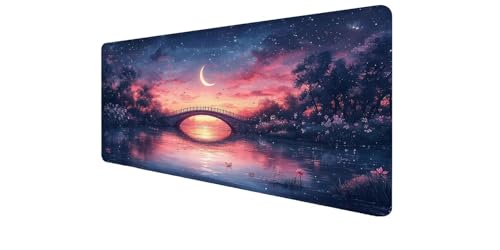 Tapis de souris XXL Ciel Étoilé 1000x400x3mm avec base antidérapante en caoutchouc pour PC D1-579
