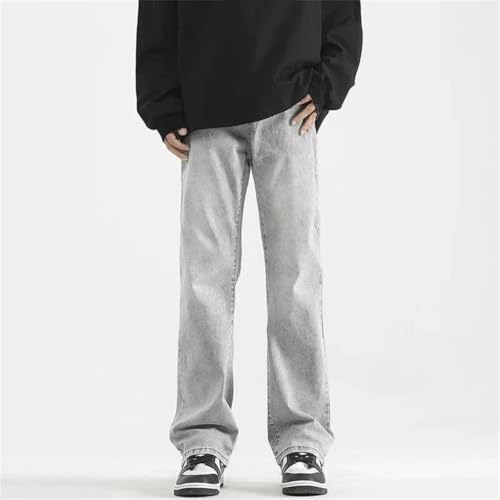 Unisex Slim Fit Elastic Denim Jeans High Waisted Loose Straight Leg Slim Tall Pants2