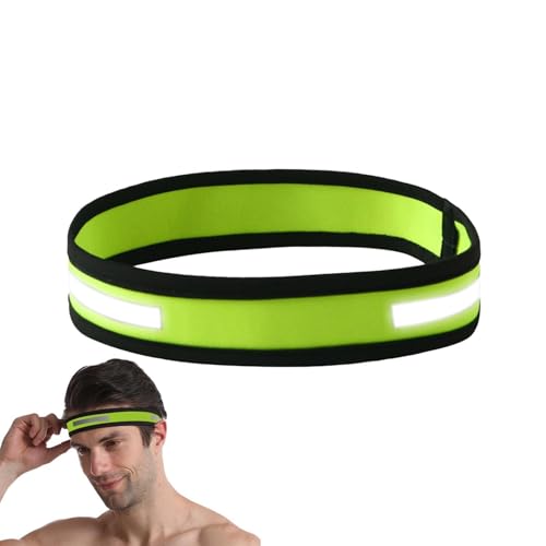 Cinta para la cabeza deportiva, antideslizante, de secado rápido, reflectante, para entrenamiento, fitness, yoga, uso diario, al aire libre, ciclismo nocturno, caminar, correr, baloncesto, tenis