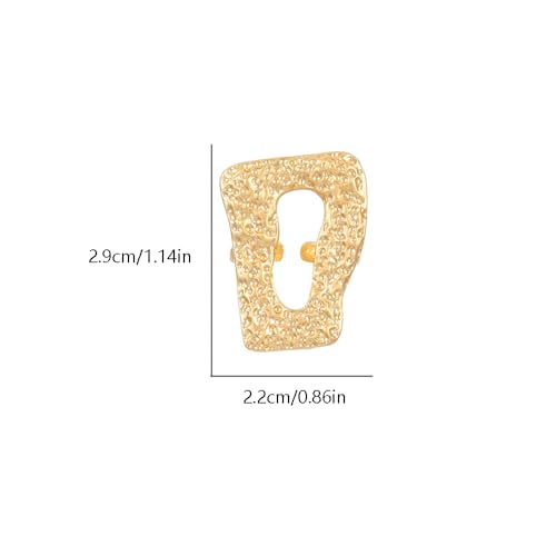 Fashion Rectangle Statement Open Ring for Women Unique Gold Plated Hammered Irregular Geometric Adjustable Promise Finger Rings Comfort Fit Fashion Minimalist Trendy Jewelry for Her2