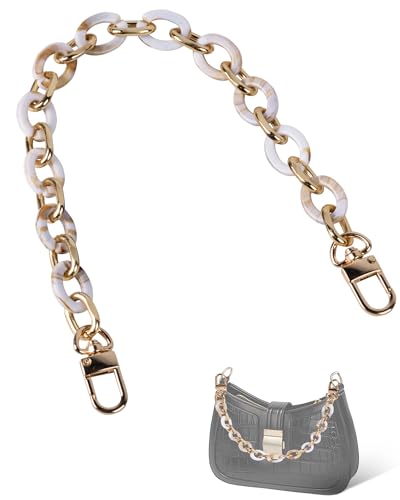 MEGAVOW 1 pcs of Purse Chain Straps, Flat Chain Handle with Metal Buckle