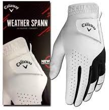 Callaway Weather Spann Golf Glove Mens Left Hand (White) (Medium, Left)