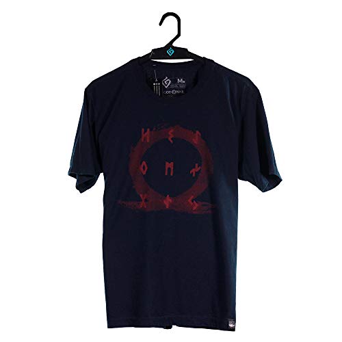 Camiseta Logo & Runes, God of War, Adulto Unissex, Preto, PP