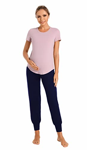 Image of V VOCNI Women's Maternity Joggers Pants Pregnancy Sweatpants