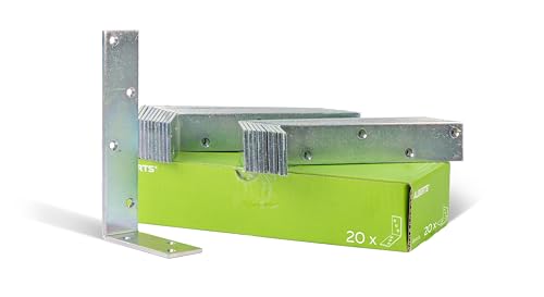 Alberts 847890 Escuadra para viga, Galvanizado, pasivado con capa gruesa, 100 x 200 x 40 mm, Juego de 20