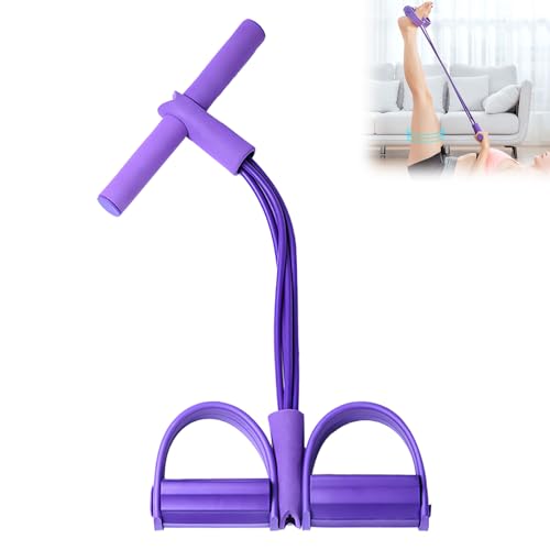 21 Fitness Resistance Bands 4 Tube Pedal Ankle Puller,Upgrade Stretch Bands for Exercise Sit Up...