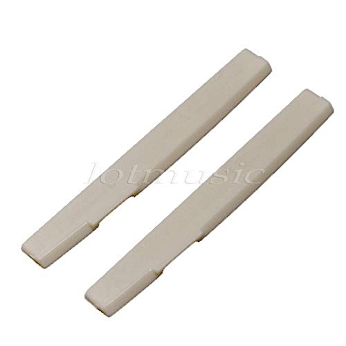 2 Pcs Guitar Saddle for Acoustic Compensated 72 X 3 X 9mm Guitar Parts