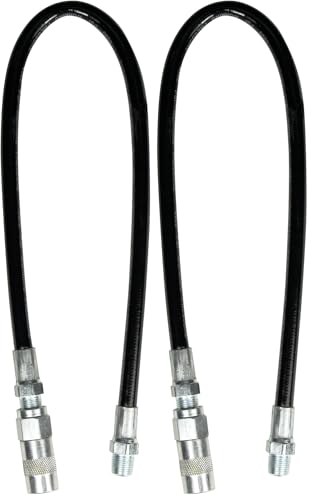 Image of Performance Tool W54211 18-Inch Flex Grease Gun Hose Extension With Coupler, 4,500 Working PSI (1 /8 NPT) (Pack of 2)