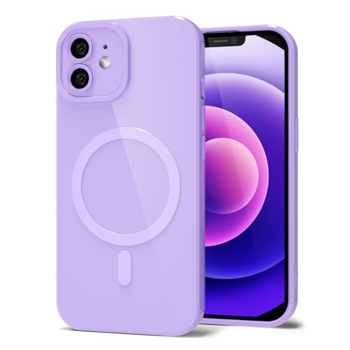 Coque rigide iPhone 12 Mini violette fine anti-choc Magsafe