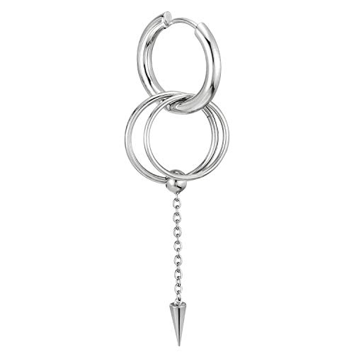 Acciaio Orecchini a Cerchio con Aperto Cerchio