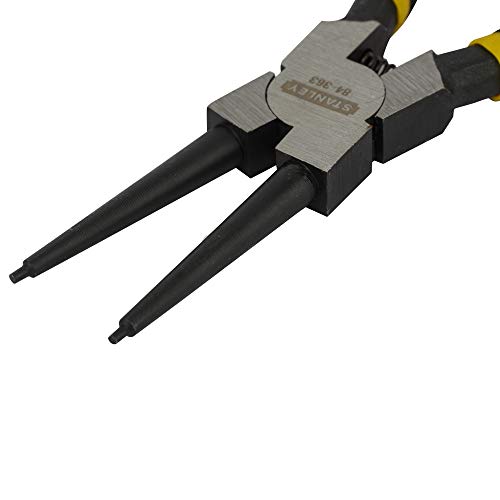 Image of STANLEY 84-363-23 180mm /7'' Internal Straight Circlip Plier (Black and Silver)