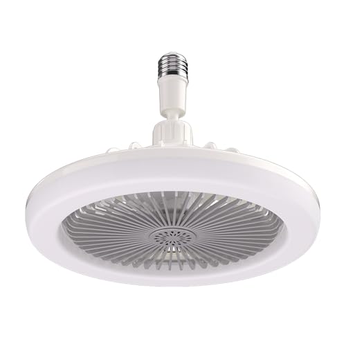Ventiladores de techo - ventilador de techo de cámara LED con control remoto | Ventilador de techo moderno con mosca con motor tranquilo para techos bajos | Cuchillas reversibles de 3 velocidades para
