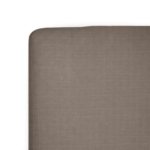 Image of Little Unicorn Premium Crib Sheet | Breathable & Super-Soft Muslin Fabric (Mocha)