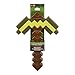Mattel Minecraft Role-Play Battle Toy Accessory Collection with Pixelated Design, Gold Pickaxe