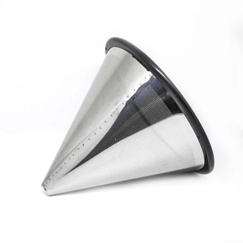 Reusable Stainless Steel Coffee Filter with Single Layer Fine-Pored Mesh