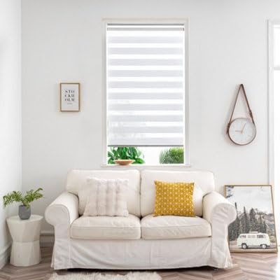 GoodHome Keston Store Enrouleur Jour/Nuit sans perçage cassé 80 x 180 cm