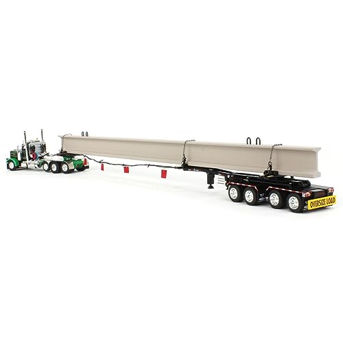 DCP 1/64 Black/Green Peterbilt 389 con remolque ERMC Hydra-Steer miniatura 4