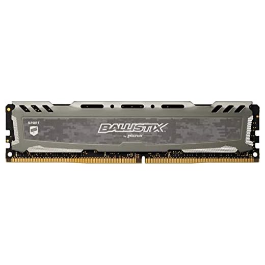 Crucial Ballistix Sport LT BLS16G4D30AESB 3000 MHz, DDR4, DRAM, Mémoire pour PC de Gamer, 16Go, CL15 (Gris)