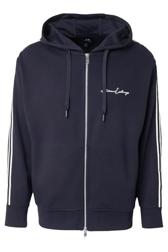 Sweatshirt Armani Exchange bleu marine homme XL zippé