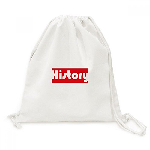 Toile Rouge Drawstring Backpack Sac Léger Contre les Fermetures Coincées