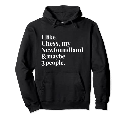 Terranova Funny Dog Owner Ajedrez Jugador Amante Mujeres Hombres Sudadera con Capucha