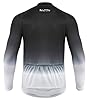 ROTTO Cycling Jersey Mens Bike Shirt Long Sleeve Cycle Top with Pockets Gradient Color Series #2