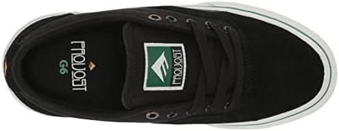 Emerica Men's Provost G6 Low Top Skate Shoe, Black/White/Gold, 9 | Image 4