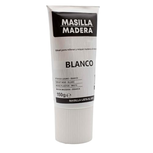 CABLEPELADO – Masilla para Madera Color Blanco – Reparadora de Grietas y Agujeros – Lista para Usar – Ideal para Interiores – Acabado Lijable y Pintable – Formato en Tubo de 150 g