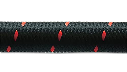 Vibrant Performance 11976R Nylon Braided Flex Hose (20Ft Roll Of Black Red ; An Size: -6; Hose Id: 0.34";) #TOP1