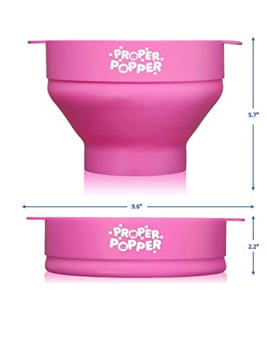Image of The Original Proper Popper Microwave Popcorn Popper, Silicone Popcorn Maker, Collapsible Bowl BPA Free & Dishwasher Safe - (Pink)