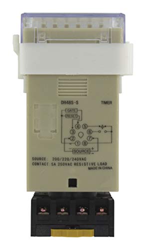 DH48S-S AC 220V repeat cycle SPDT time relay with socket DH48S series 220VAC delay timer with base