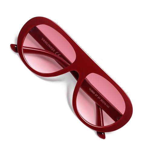 Image of VANLINKER Oversized Retro Aviator Sunglasses for Women Men Chic 70s Vintage Style Trendy 2026 Chunky Sun Glasses VL9865