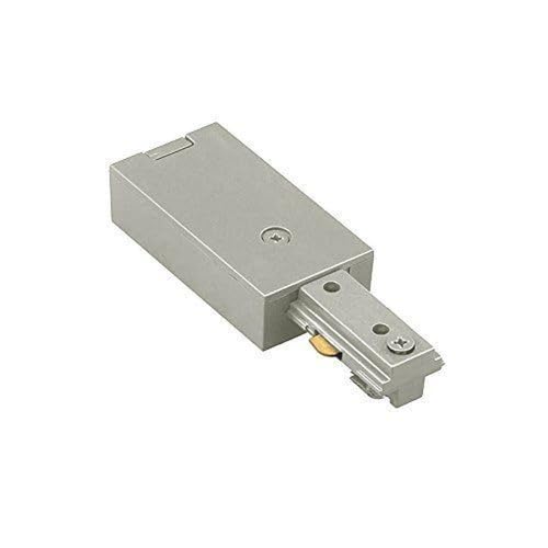 WAC Lighting L Track 120V Live End Power Feed Connector to Power Track from Either End for L Style 2-Wire Track Systems in Brushed Nickel