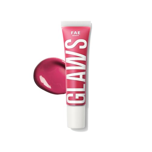 Image of FAE Beauty Peptide Hydrating & High Shine Tinted Lip Gloss (12gm) | With Passionfruit Oil & Argireline to Smoothen, Even, and Soften Lips | Non Sticky | Vegan | Shade Giving | Warm Pink Gloss