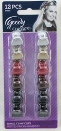 Goody Classic Metallic Small Claw Clips, 12 Ct
