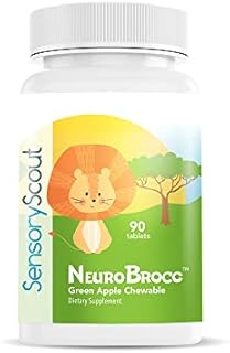 Sensory Scout NeuroBrocc - Daily Chewable Supplement for Kids for Natural Brain and Mood Support – Made with Sulforaphane and Doctor Formulated – Green Apple Flavor – One Month Supply – 90 Chewables