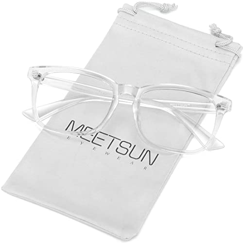 Image of MEETSUN 3-Pack Blue Light Blocking Glasses, Anti Eye Strain Headache (Sleep Better), Computer Glasses UV400 Lens (Black + Clear + Matte Black Frame /Grey Lens)