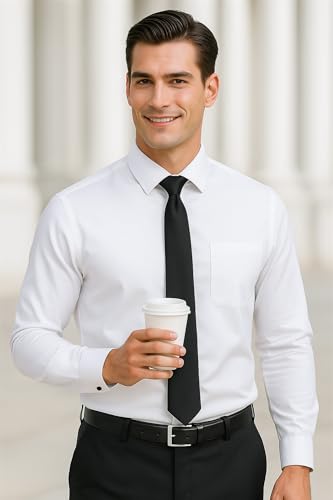 Mens Dress Shirts Long Sleeve Button Down Shirts Classic Regular Fit Formal Casual Business Shirt with Pocket4