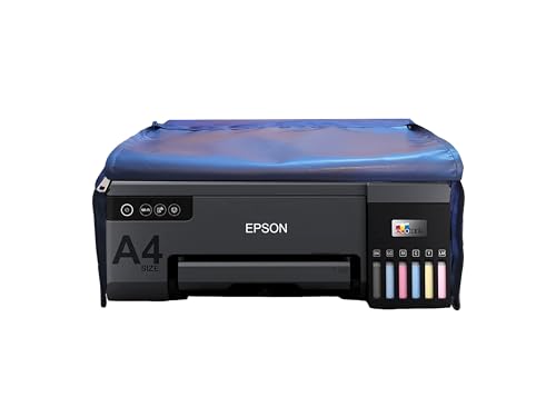 Image of VONBAER Dust Proof Washable Chain Printer Cover for Epson L8050 EcoTankTank Printer - Blue
