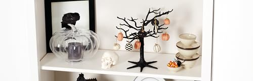 Image of Lenox Pumpkin 10-Piece Mini Porcelain Halloween Hanging Ornament Set