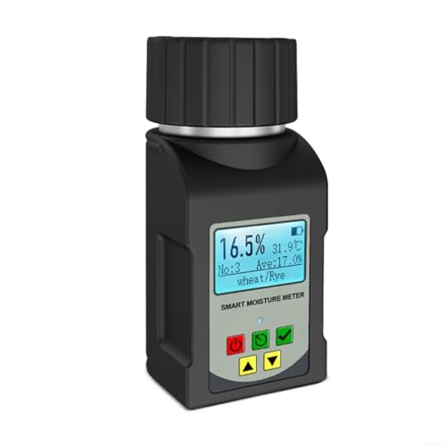 Lawnoval Medidor de humedad de grano 25 tipos de probador de...