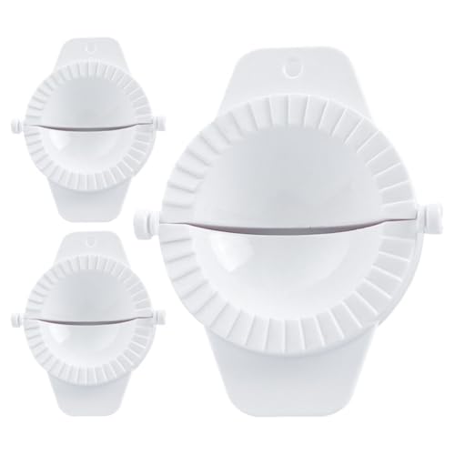 Beavorty Molde Manual para Hacer Empanadillas 3 Piezas de Color Claro, Prensa para Masa Pequeña de Pp, Máquina Doméstica para Preparar Dumplings y Ravioles, Utensilio de Cocina Fácil