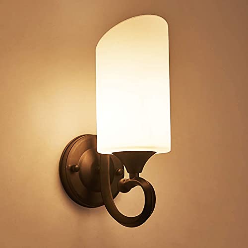 Lámpara de pared E27 anti fatiga visual con vidrio esmerilado retro decorativo 5